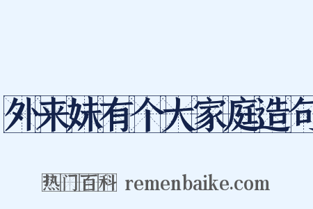 外来妹有个大家庭造句是什么意思的图片